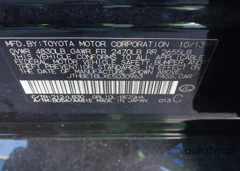 2014 Lexus Gs 350 from USA, damaged, VIN JTHBE1BLXE5030963